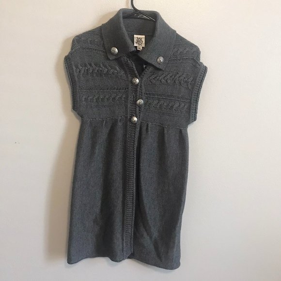 ivy jane Sweaters - IVY JANE Gray Wool Blend Short Sleeve Cardigan Size Medium